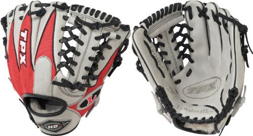 Louisville Slugger 11.5-Inch TPX HD9 Hybrid Defense Baseball Glove  Scarlet Gray Right Hand Throw