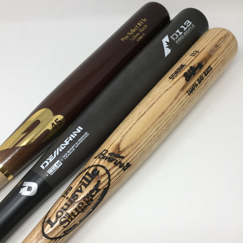 Bat Pack (3 Bats) I13 Turning Model 33 inch B45 Birch Demarini Composite Louisville Slugger I13 Ash