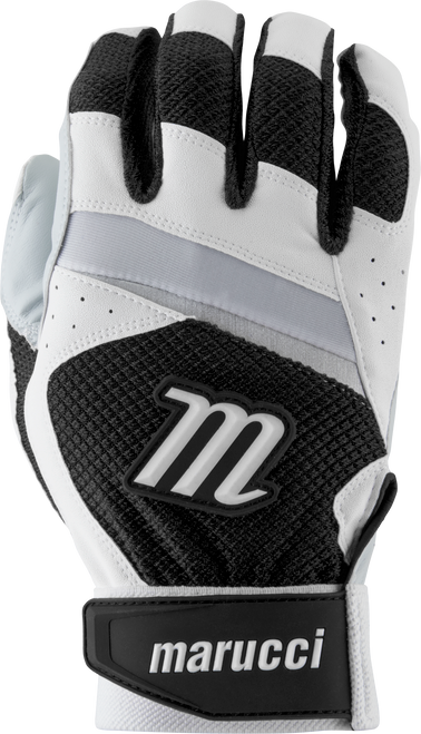 Marucci Code Adult Batting Gloves 1 Pair White Black Adult Medium