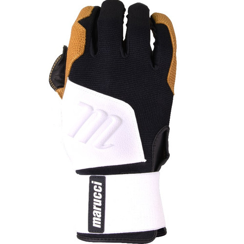 Marucci Blacksmith Full WRAP BG White Black Batting Gloves Adult Large