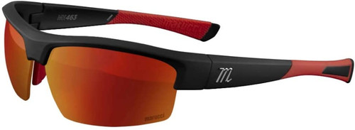 Marucci MV463 Matte Black Red-Violet with Red Mirror Baseball Performance Sunglasses