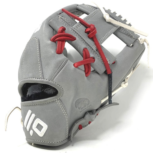 Nokona American Kip 11.25 A-200 Gray Baseball Glove WH-RD-BK Right Hand Throw