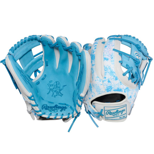 Rawlings Heart of The Hide 11.5 Inch Baseball Glove Columbia Blue White PROR314U-2CBW Right Hand Throw