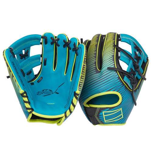 Rawlings REV1X Series Baseball Glove 11.75 Right Hand Throw Teal Yellow Black