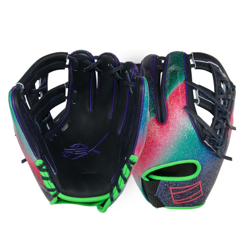 Rawlings REV1X Series Baseball Glove 11.75 Right Hand Throw Navy Purple Optic