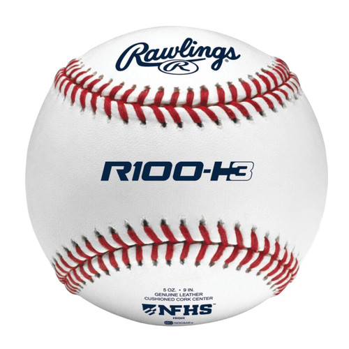 Rawlings R100-H3 High School Raised Seam Game Baseballs 1 Dozen
