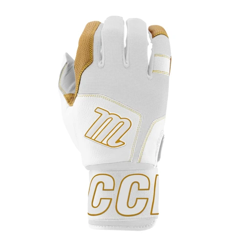 Marucci Blacksmith Full Wrap Batting Gloves V2 White Adult AS
