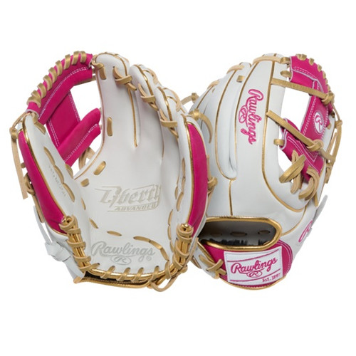 Rawlings Liberty Advanced 11.75-Inch Softball Glove Right Hand Throw White Berry Gold
