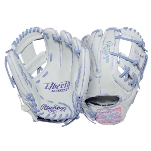 Rawlings Liberty Advanced 11.75-Inch Fastpitch Softball Glove Right Hand Throw RLA715SB-2WPPE White Periwinkle