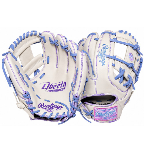 Rawlings Liberty Advanced 11.75-Inch Fastpitch Softball Glove Right Hand Throw RLA715SB-2WPPE White Periwinkle