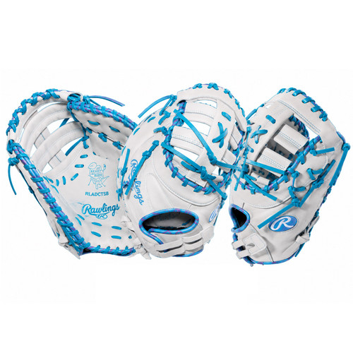 Rawlings Liberty Advanced 13-Inch Fastpitch Softball First Base Glove Right Hand Throw White Columbia Blue