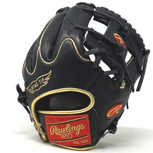 Rawlings Heart of the Hide PRO-204W-2 Baseball Glove 11.5 Black Gold Right Hand Throw