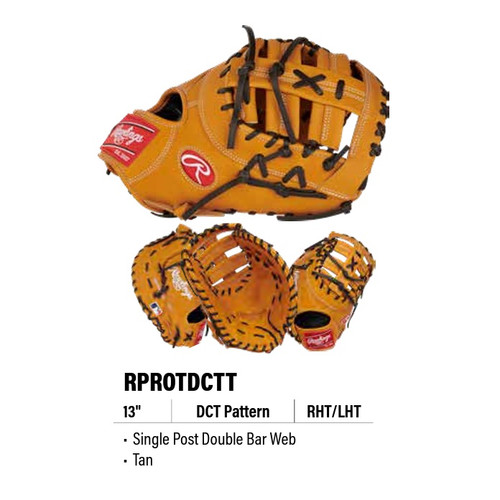 Rawlings Heart of the Hide Traditional Series First Base Mitt Baseball Glove 13 RPROTDCTT Right Hand Throw