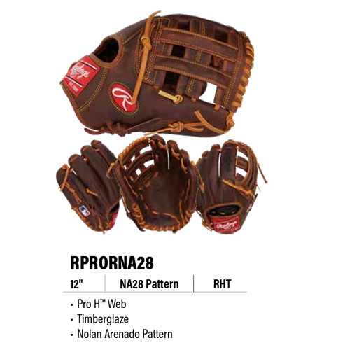 Rawlings Heart of the Hide Series Baseball Glove 12 RPRORNA28 Right Hand Throw