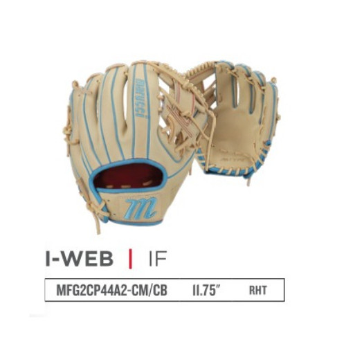 Marucci Capitol Series 2024 M TYPE 44A2 11.75 Baseball Glove I Web Right Hand Throw Camel Columbia Blue