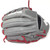 Nokona American KIP Gray with Red Laces 12 Baseball Glove Closed Trap Web Right Hand Throw