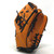 Classic Baseball Glove 11 Inch One Piece Orange Black Right Hand Throw