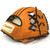 Classic Baseball Glove 11 Inch One Piece Orange Black Right Hand Throw