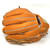 Classic Baseball Glove 11 Inch One Piece Orange Right Hand Throw