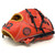 Custom 12 Inch Red US Kip Two Piece Closed Web Baseball Glove Right Hand Throw