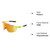100% Sunglasses SPEEDCRAFT - Matte Washed Out Neon Yellow - Flash Gold Mirror Lens