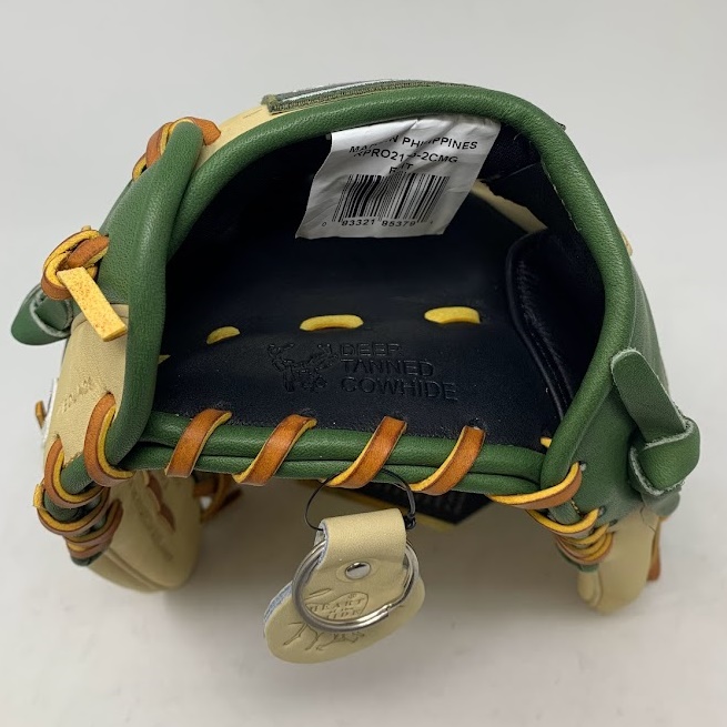 rawlings-deer-skin-tanned-lining-on-pro2172-camel-green-baseball-glove