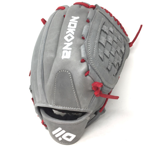 Details about   Nokona AmericanKip Gray Closed Web 12" A-1200C-GR BK Baseball Glove Black Lacing 
