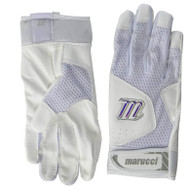 Marucci MBGQST2-W/W-AS Quest 2 Batting Gloves White Adult Small