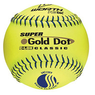 Worth Super Gold Dot Classic M 12 inch Slowpitch Softballs 1 Dozen