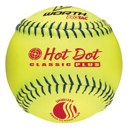 Worth 12 inch USSSA Hot Dot Slowpitch Softballs 1 Dozen