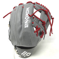 Nokona American Kip 11.25 A-200 Gray Youth Baseball Glove Red Lace Right Hand Throw