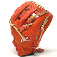 Rawlings Red Orange Heart of the Hide 11.5 H Web Baseball Glove Right Hand Throw