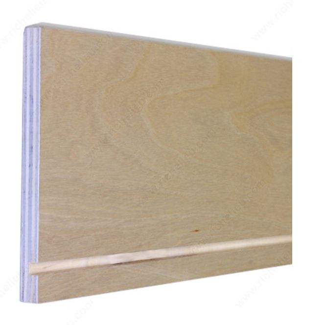 Plywood Drawer Side 1/2" Thick Top Side EdgebandedBirch drawer side, prefinished.96" Long