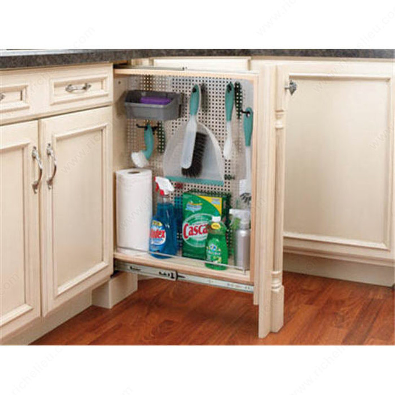 Pull Out Sliding Drawer-Shelf Elegance With Open Front Melamine Soft  Close Slides- side mount or Bottom mount, custom made any size Active