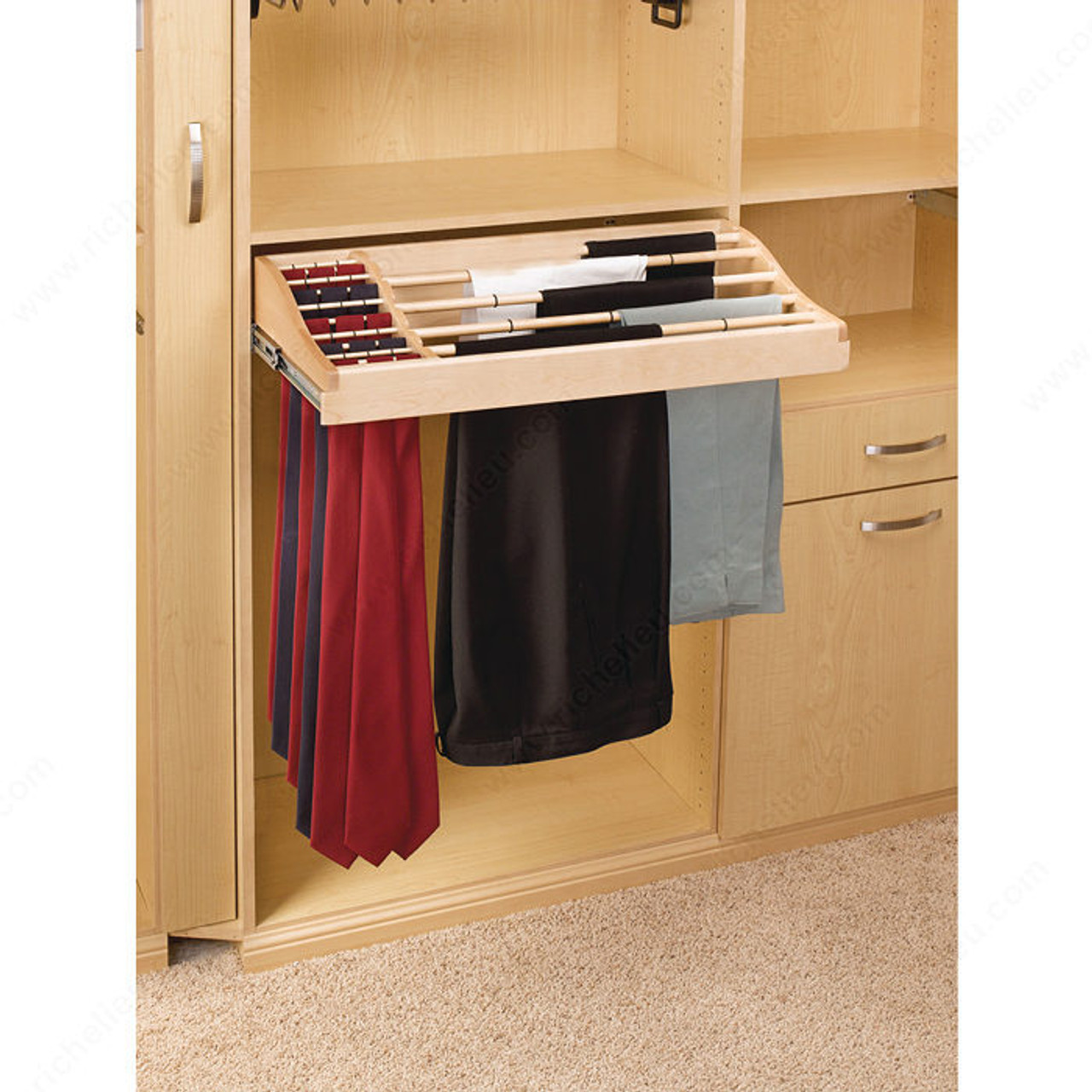 Amazon.com: Trousers Rack Pull Out Pants Hangers Pull-Out Closet Valet Rod Sliding  Pants Hanger Bar 10 Arms,Clothes Organizers Shelf Wardrobe Rack for Hanging  Clothes,Space Saving and Storage (Color : Brown) : Home