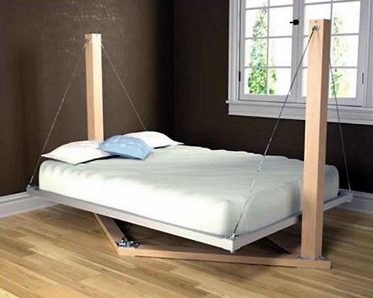 Hanging bed clearance stand