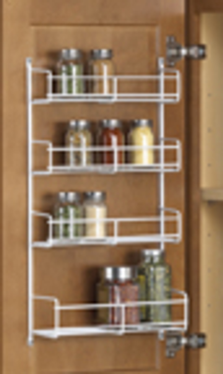 Cabinet Door Spice Racks Metal White Wire 13 13 16