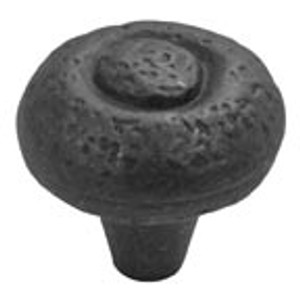 KNOB, 1-1/2" BLACK IRON KNOB, 1-1/2" BLACK IRON