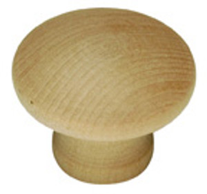 KNOB,UNFINISHED HARDWOOD KNOB,UNFINISHED HARDWOOD
