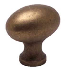 OVAL KNOB, DULL ANT BRASS OVAL KNOB, DULL ANT BRASS