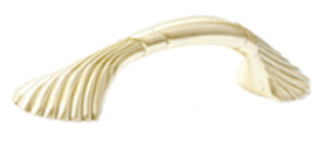 PULL, SHELL SATIN BRASS PULL, SHELL SATIN BRASS