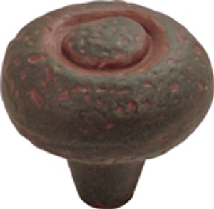 KNOB, 1-1/2" RUSTIC IRON KNOB, 1-1/2" RUSTIC IRON