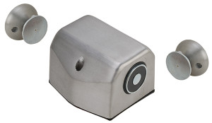 Electro-Magnetic Door Holder, Floor Mounted, Double Sided, Steel and Zinc, Aluminum Painted Electro-Magnetic Door Holder, Floor Mounted, Double Sided, Steel and Zinc, Aluminum Painted