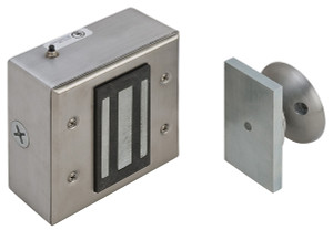Electro-Magnetic Door Holder, Surface Wall Mounted, Strong, Steel and Zinc, Aluminum Painted Electro-Magnetic Door Holder, Surface Wall Mounted, Strong, Steel and Zinc, Aluminum Painted