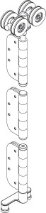 Intermediate Hanger Set, mortise, stainless steel, satin Intermediate Hanger Set, mortise, stainless steel, satin