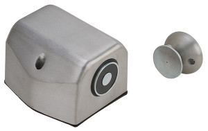 Electro-Magnetic Door Holder, Floor Mounted, Steel and Zinc, Aluminum Painted Electro-Magnetic Door Holder, Floor Mounted, Steel and Zinc, Aluminum Painted