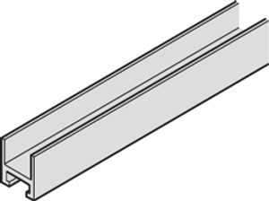 Glass Retention Profile for floor guide, aluminum, anodized, 6 meters in length Glass Retention Profile for floor guide, aluminum, anodized, 6 meters in length