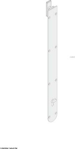 Flush Bolt, brass, PVD Black, for inward opening, 600mm