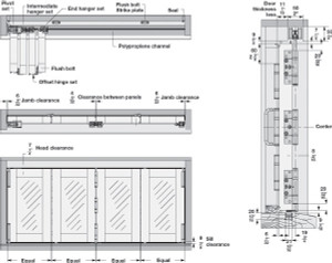 Pivot Set, mortise, stainless steel, pvd rustic black