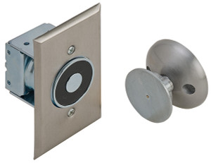 Electro-Magnetic Door Holder, Flush Wall Mounted, Steel and Zinc, Aluminum Painted Electro-Magnetic Door Holder, Flush Wall Mounted, Steel and Zinc, Aluminum Painted